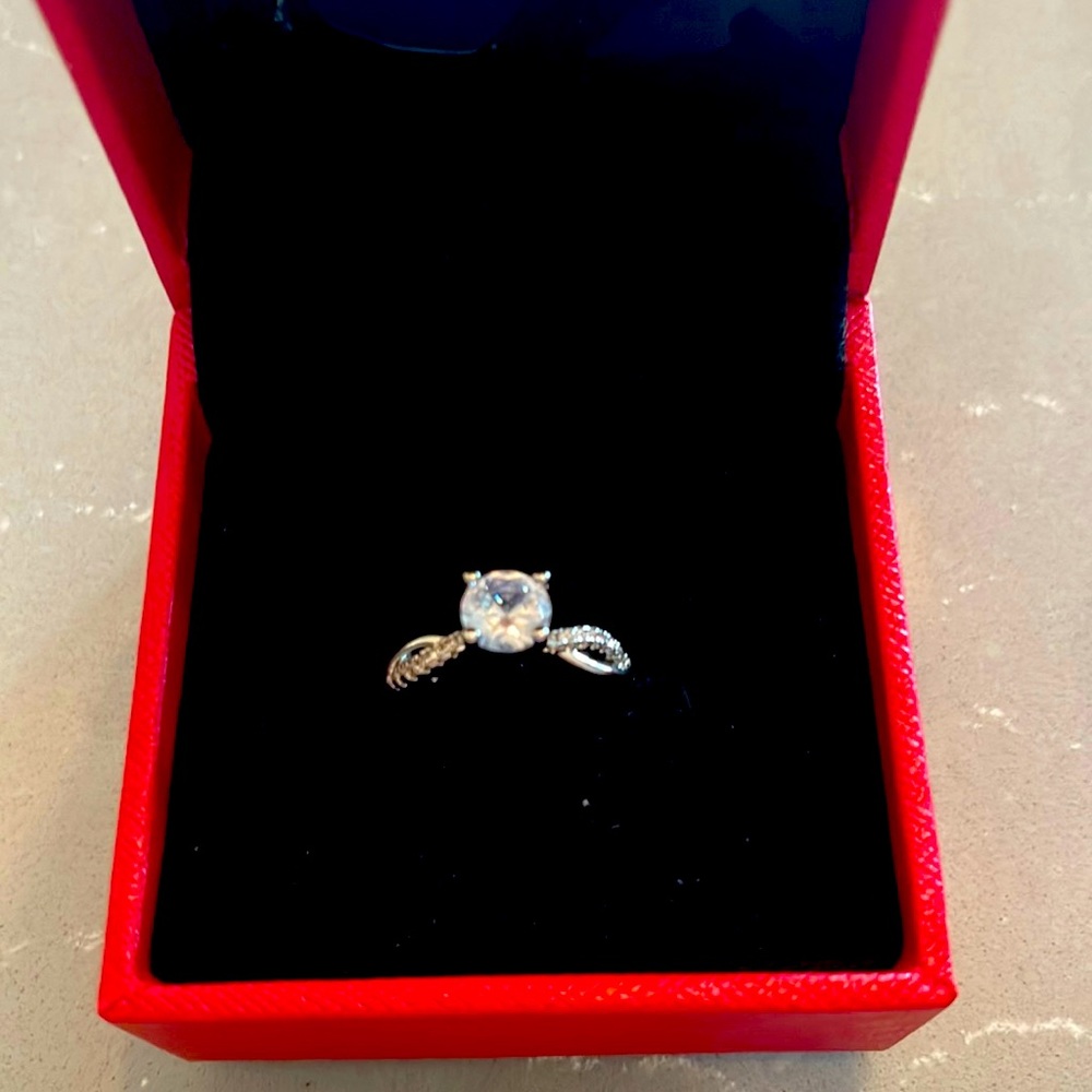 GRA graded 1 ct. round moissanite beautiful ring